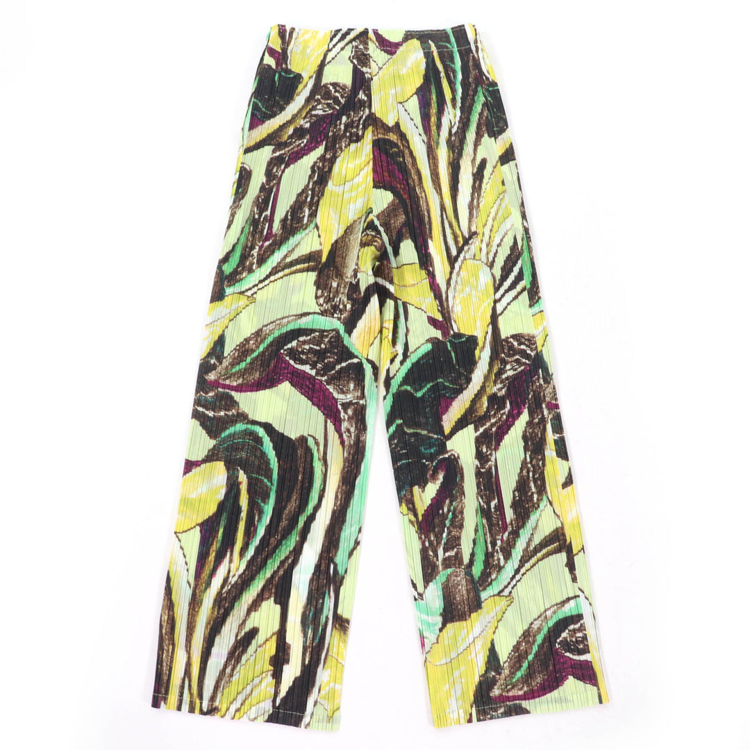 Excellent PLEATS PLEASE Wide pants All-over pattern design Green system 3