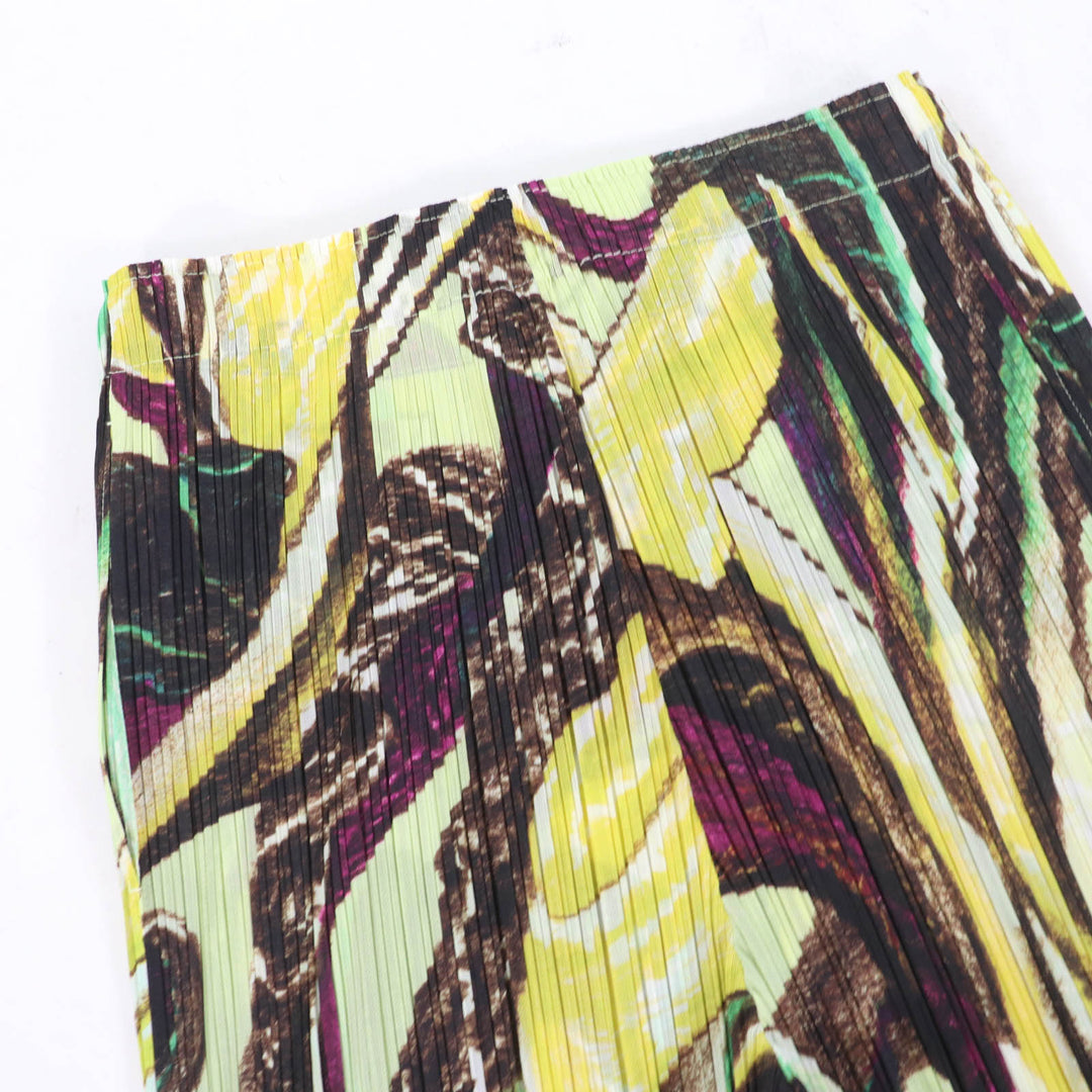 Excellent PLEATS PLEASE Wide pants All-over pattern design Green system 3