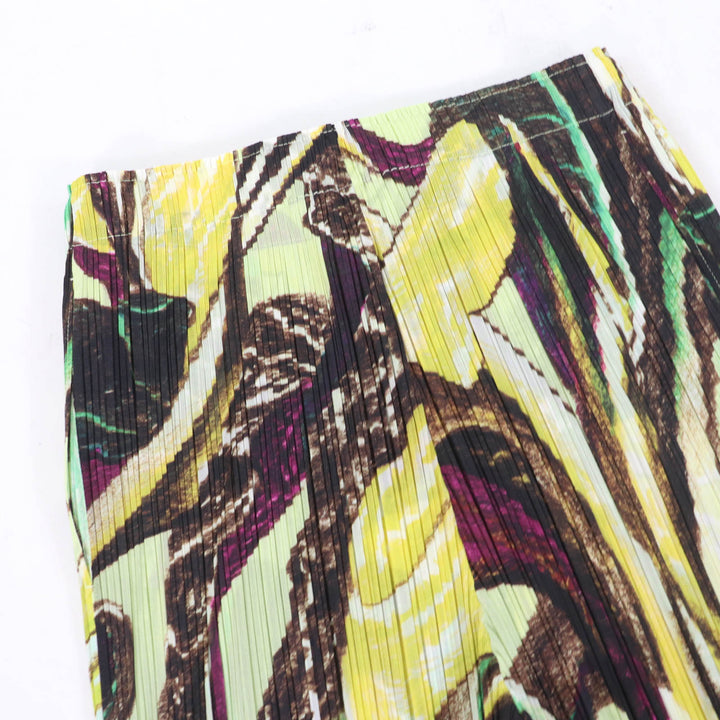 Excellent PLEATS PLEASE Wide pants All-over pattern design Green system 3