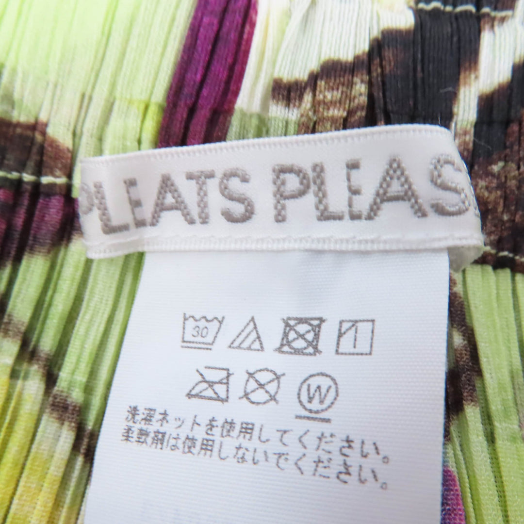 Excellent PLEATS PLEASE Wide pants All-over pattern design Green system 3