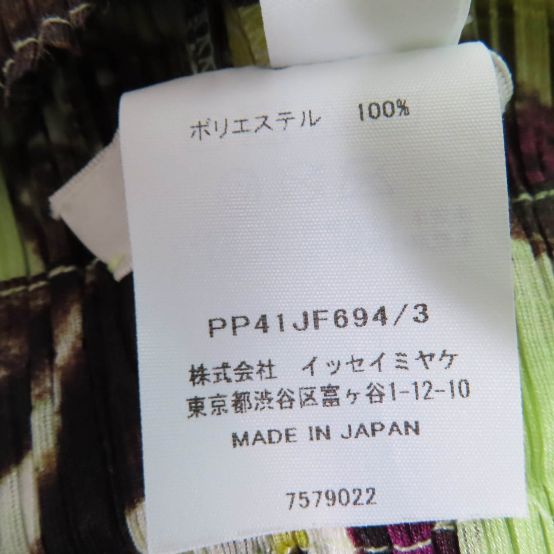 Excellent PLEATS PLEASE Wide pants All-over pattern design Green system 3