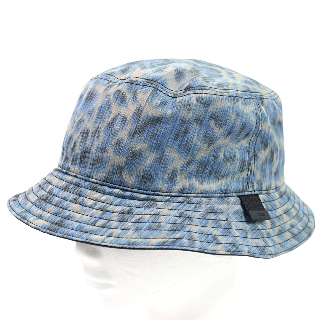 Pristine DIOR Parley hat Adriatic print upcycled fabric bucket M 293C906D5547