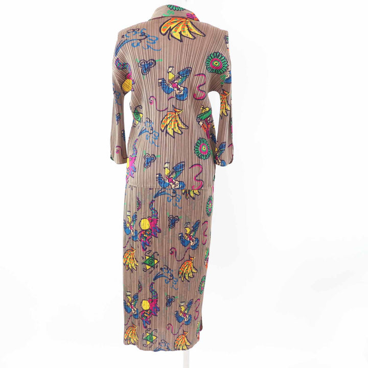 Excellent PLEATS PLEASE two-piece set Mocha Multi polyester Women 3 PP61-JJ842 PP61-JG844