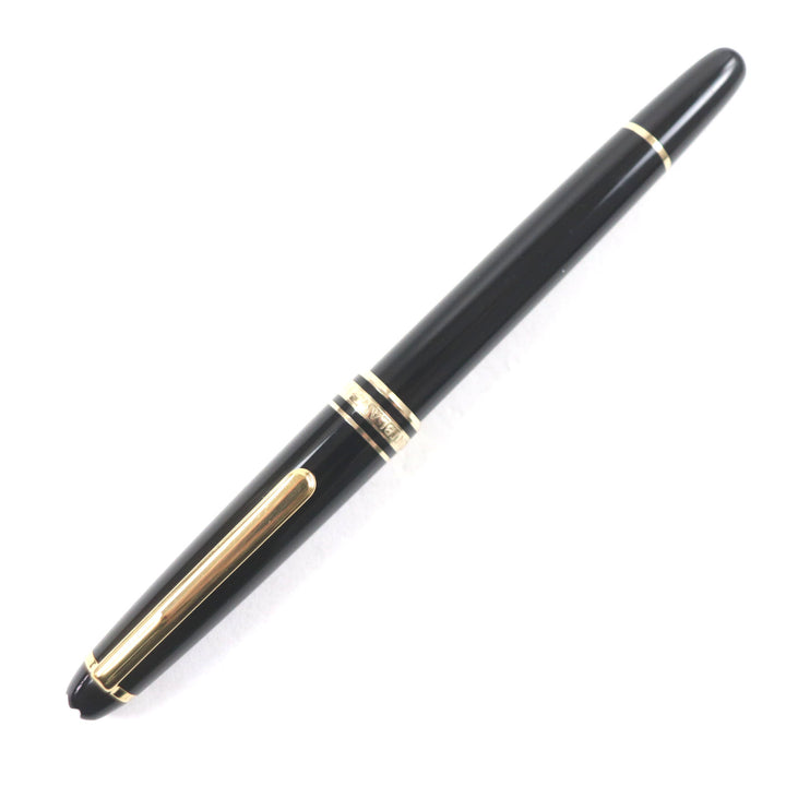 Very Good MONTBLANC fountain pen Meisterstck Classic white star Black gold 14K