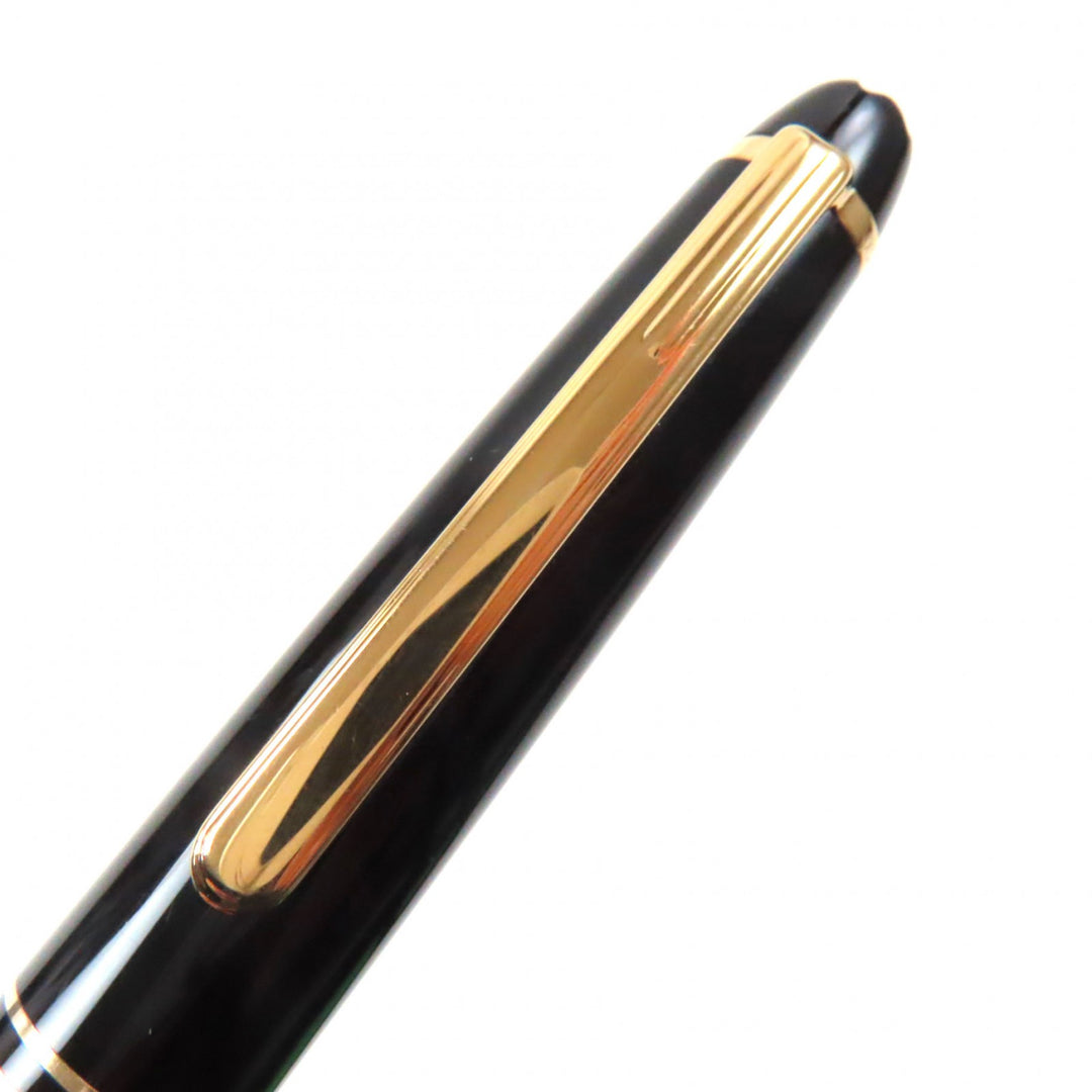 Very Good MONTBLANC fountain pen Meisterstck Classic white star Black gold 14K