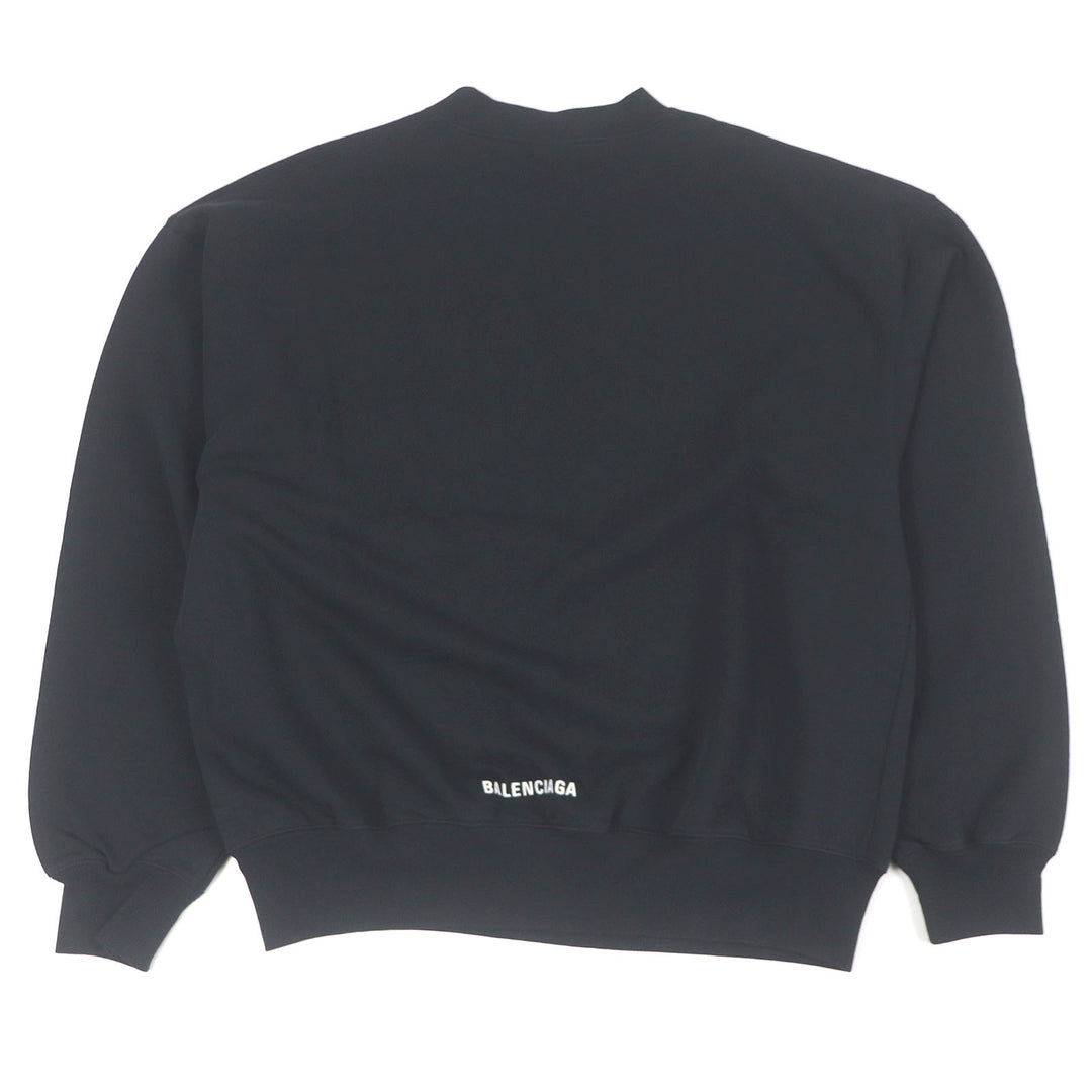 Excellent BALENCIAGA sweat Back logo embroidered sweatshirt mens XXS 697869