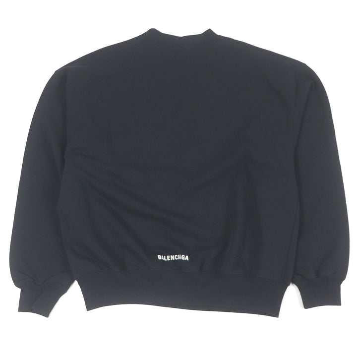 Excellent BALENCIAGA sweat Back logo embroidered sweatshirt mens XXS 697869