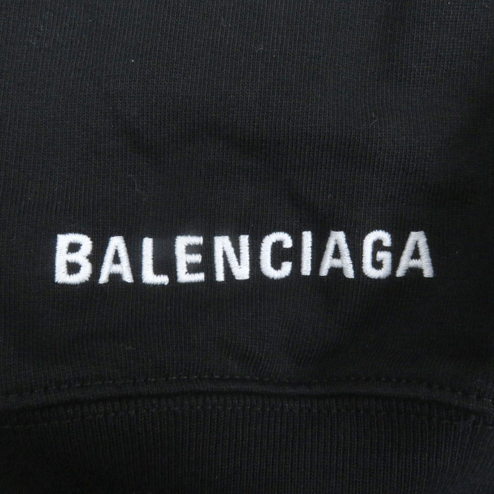 Excellent BALENCIAGA sweat Back logo embroidered sweatshirt black cotton mens XXS 697869