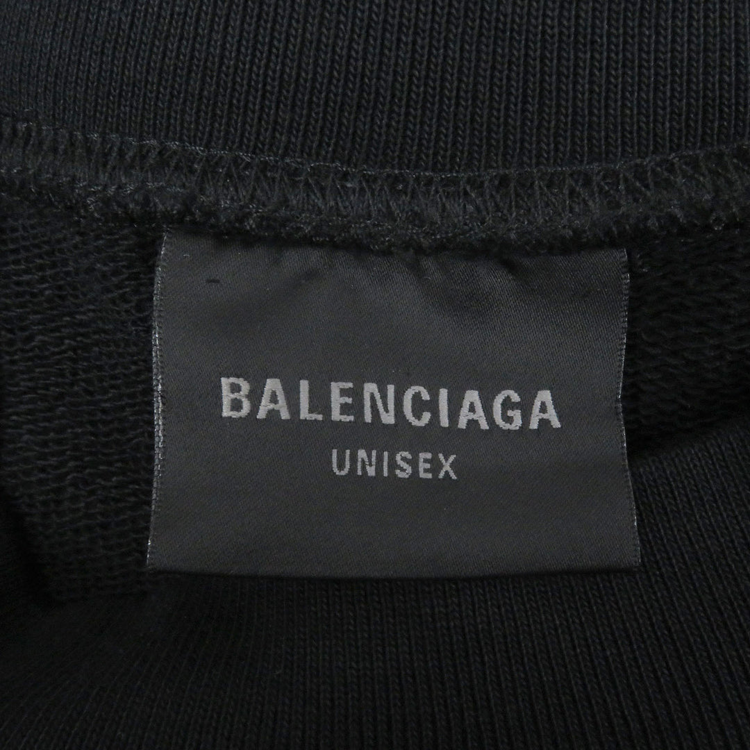 Excellent BALENCIAGA sweat Back logo embroidered sweatshirt mens XXS 697869