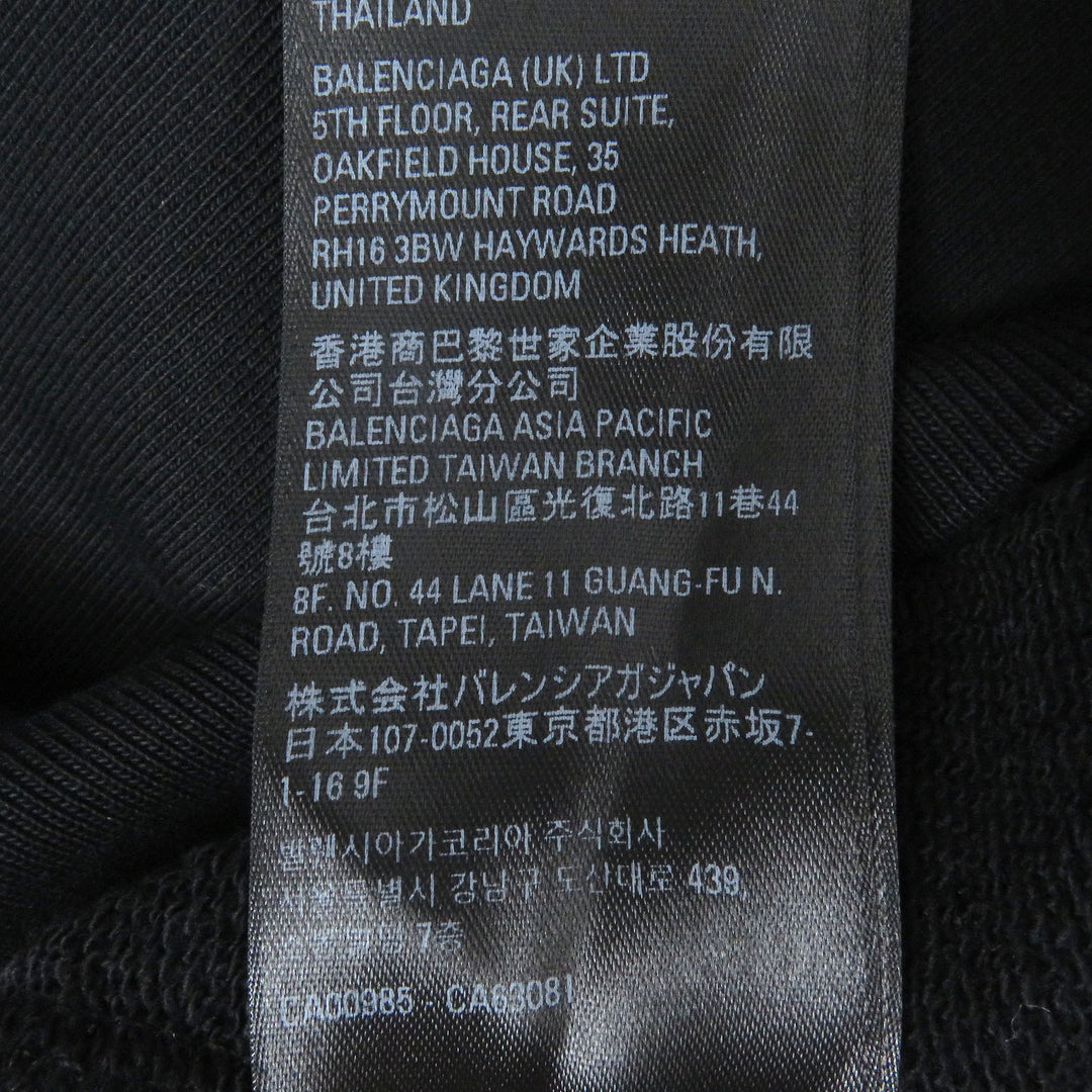 Excellent BALENCIAGA sweat Back logo embroidered sweatshirt mens XXS 697869