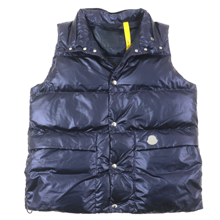 Excellent MONCLER GENIUS 2 Down vest IDIR Hooded gilet with logo patch mens 2