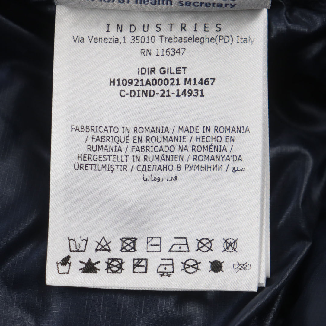 Excellent MONCLER GENIUS 2 Down vest IDIR Hooded gilet with logo patch Navy Nylon mens 2