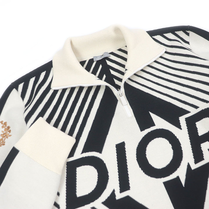 Excellent DIOR knit High Color CD Diamond Ivory wool mens XXL 313M649AT476
