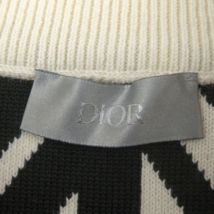 Excellent DIOR knit High Color CD Diamond Ivory wool mens XXL 313M649AT476