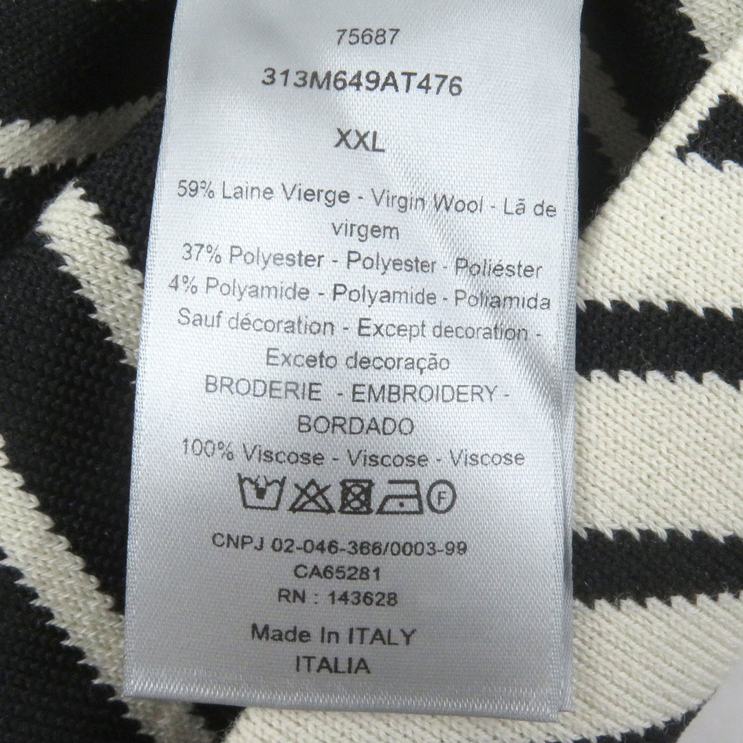 Excellent DIOR knit High Color CD Diamond Ivory wool mens XXL 313M649AT476