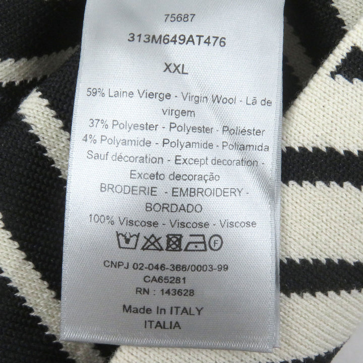 Excellent DIOR knit High Color CD Diamond Ivory wool mens XXL 313M649AT476