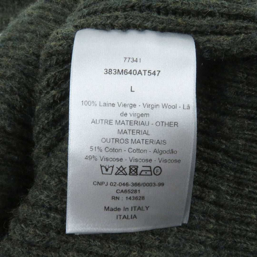 Great DIOR knit COUTURE Casentino green wool mens L 383M640AT547