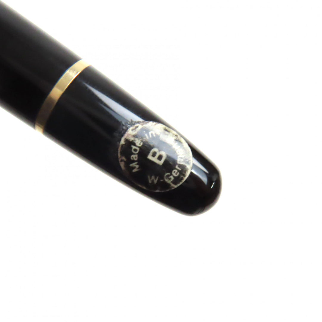 Great MONTBLANC fountain pen Meisterstck Classic white star Black gold 14K mens