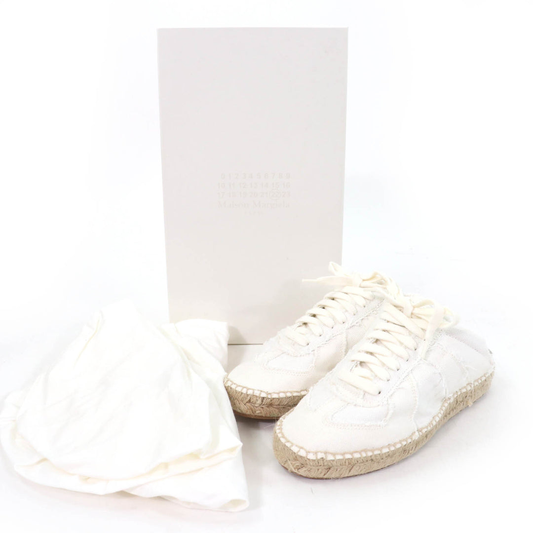 Pristine Maison Margiela 22 Leather shoes lace-up espadrilles white Women 37