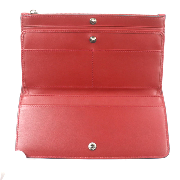 Pristine BALLY Purse TILL.TSP Logo engraved striped leather long wallet Bifold Wallet