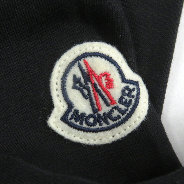 Great MONCLER Short sleeve T-shirt Slim Fit Tricolor Logo Patch black cotton