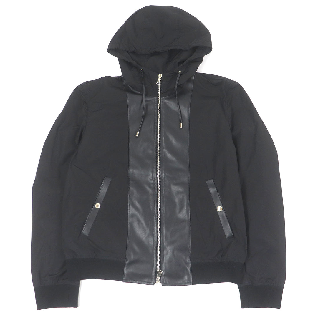 Great EMMETI hoodie BR special order washable tech leather combination black mens 50