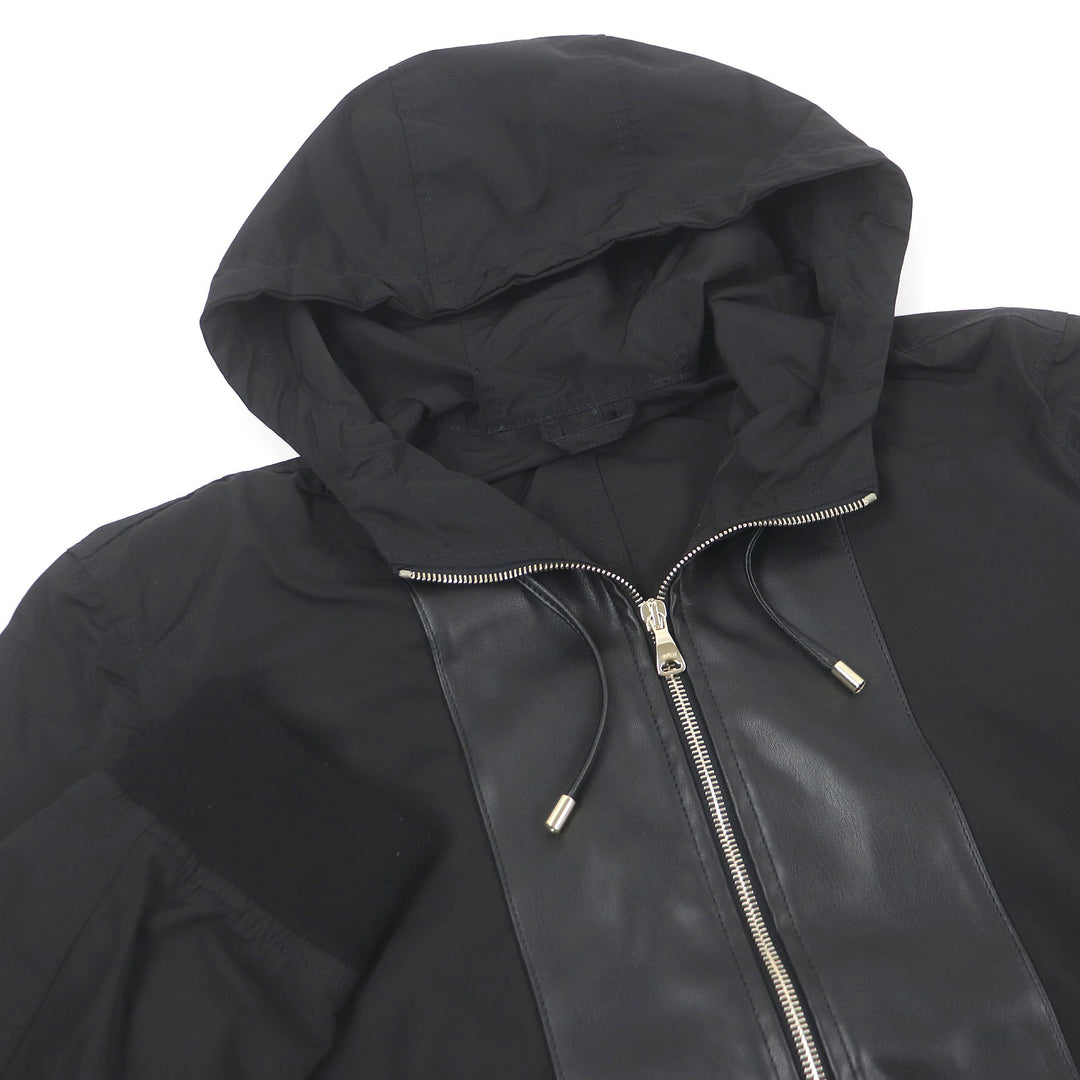 Great EMMETI hoodie BR special order washable tech leather combination black