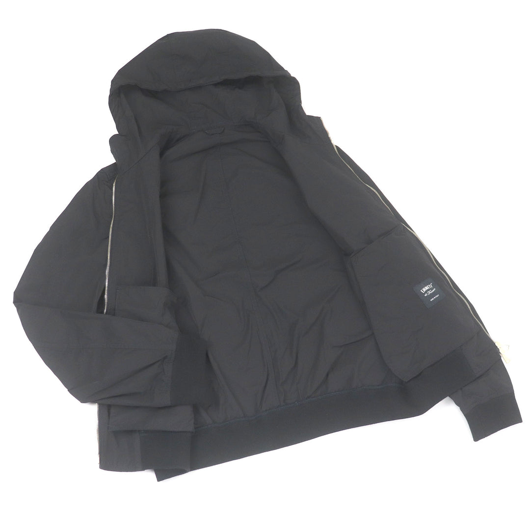 Great EMMETI hoodie BR special order washable tech leather combination black mens 50