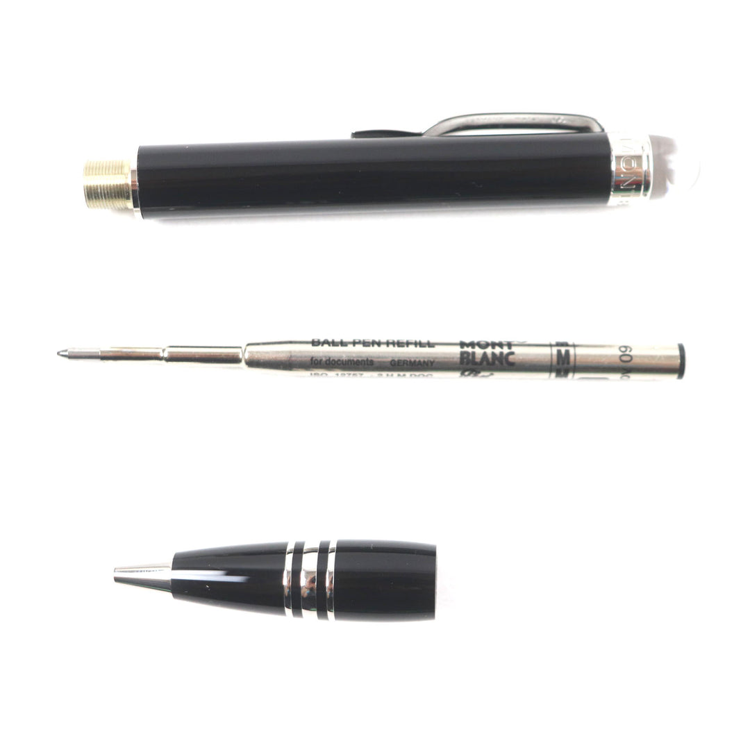 Excellent MONTBLANC Ballpoint pen Starwalker White Star Twist Type Black Silver mens