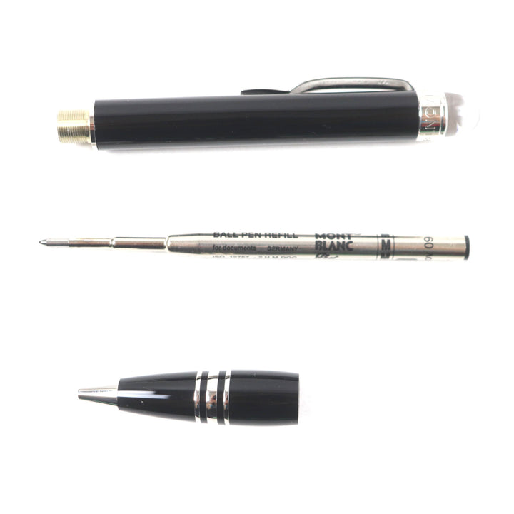 Excellent MONTBLANC Ballpoint pen Starwalker White Star Twist Type Black Silver mens