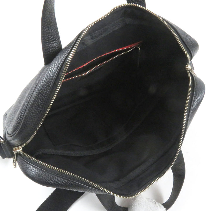 Pristine Paul Smith Briefcase PORTFOLIO Multi-stripe 2WAY black leather mens 5538 A40009