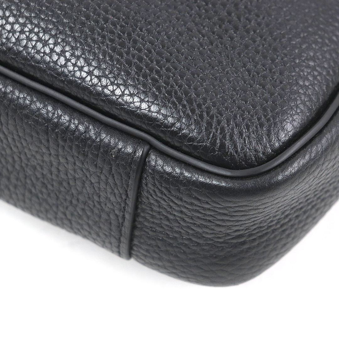 Pristine Paul Smith Briefcase PORTFOLIO Multi-stripe 2WAY black leather mens 5538 A40009