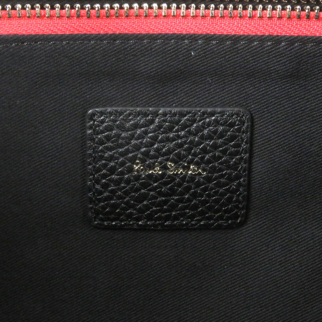 Pristine Paul Smith Briefcase PORTFOLIO Multi-stripe 2WAY black leather mens 5538 A40009