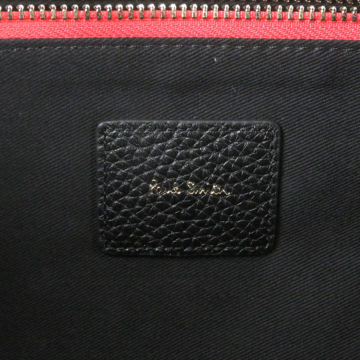 Pristine Paul Smith Briefcase PORTFOLIO Multi-stripe 2WAY black leather mens 5538 A40009