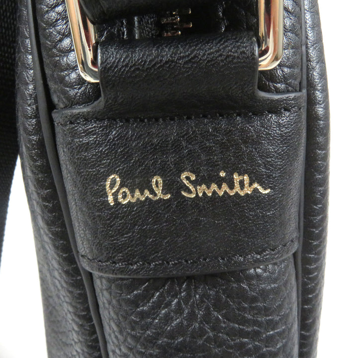 Pristine Paul Smith Briefcase PORTFOLIO Multi-stripe 2WAY black leather mens 5538 A40009