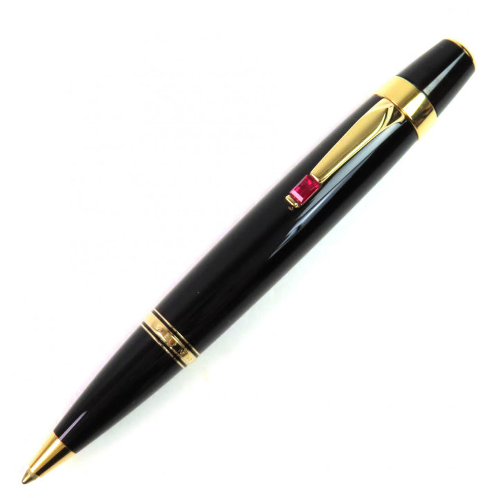 Great MONTBLANC Ballpoint pen Boheme PIX Red Gemstone White Star Black gold mens