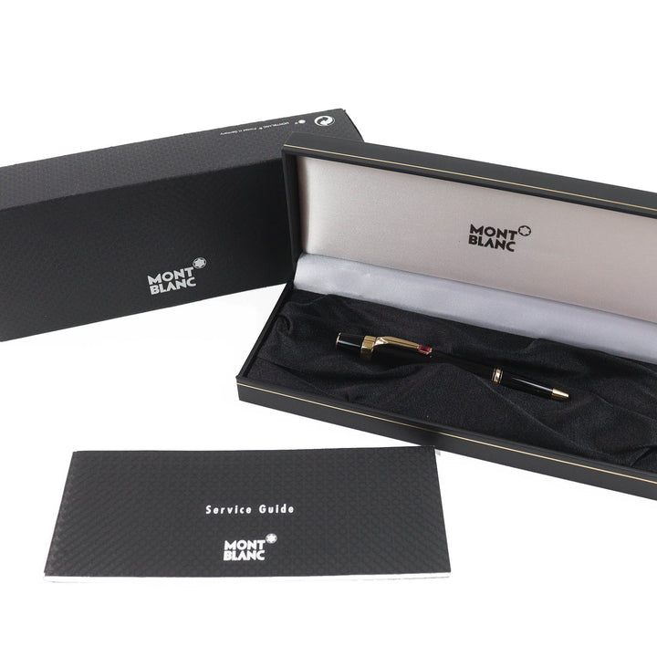 Great MONTBLANC Ballpoint pen Boheme PIX Red Gemstone White Star Black gold mens