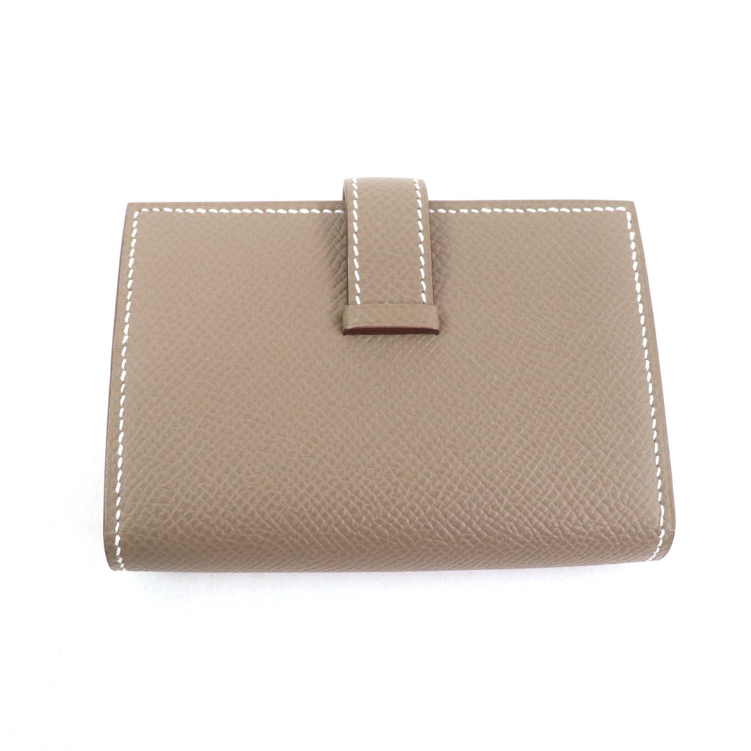 Pristine HERMES Card Case Bearn Mini Epsom Leather Women