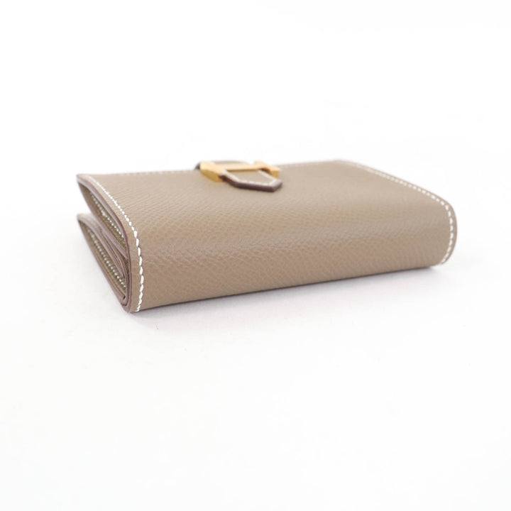 Pristine HERMES Card Case Bearn Mini Epsom Leather Women