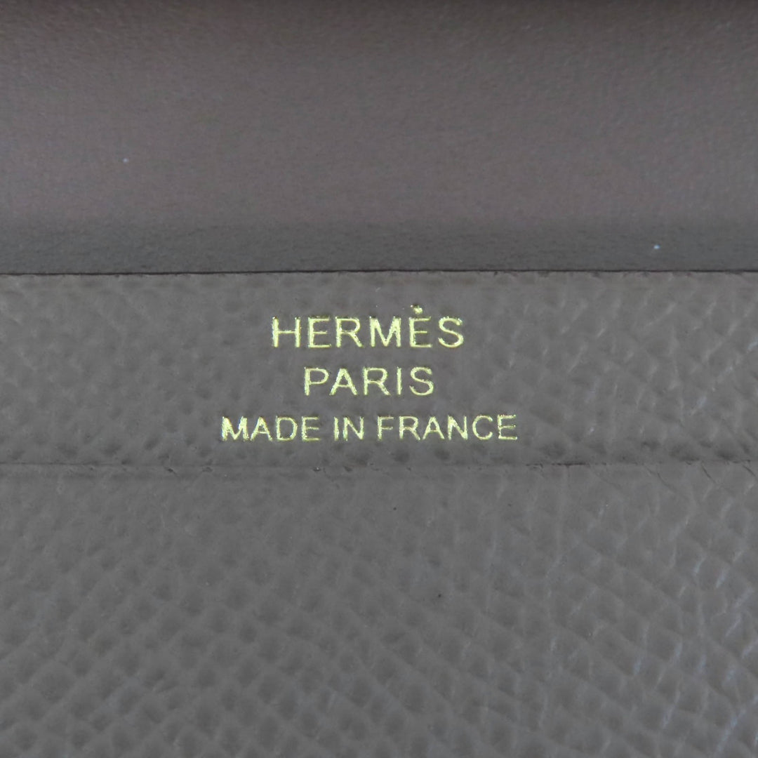 Pristine HERMES Card Case Bearn Mini Epsom Leather Women