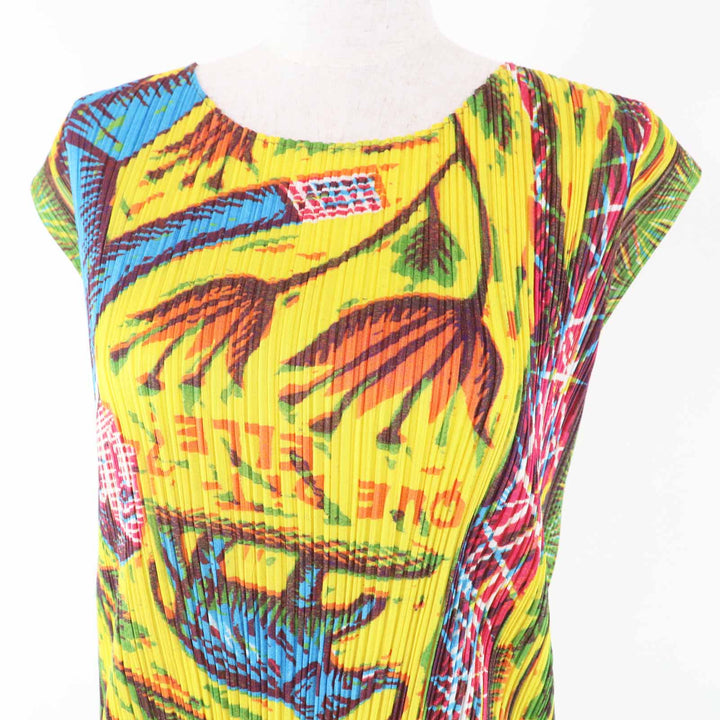 Excellent PLEATS PLEASE Tunic Rare Animal/Human Multi polyester Women 3
