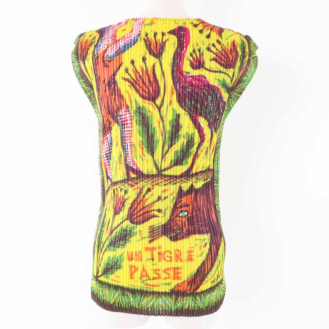 Excellent PLEATS PLEASE Tunic Rare Animal/Human Multi polyester Women 3