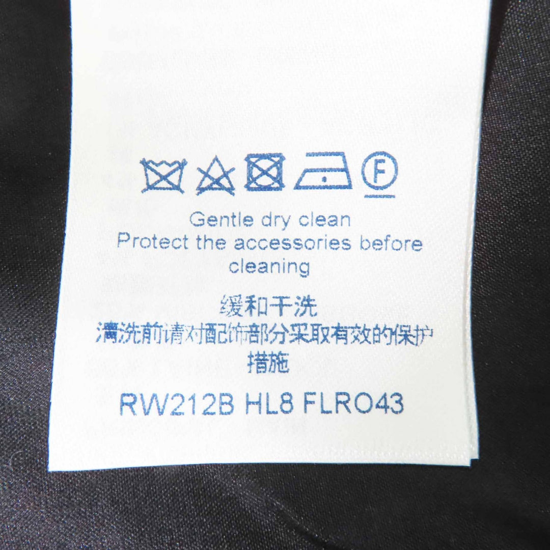 Excellent LOUIS VUITTON one piece Short Sleeve with LV Buttons Black White wool
