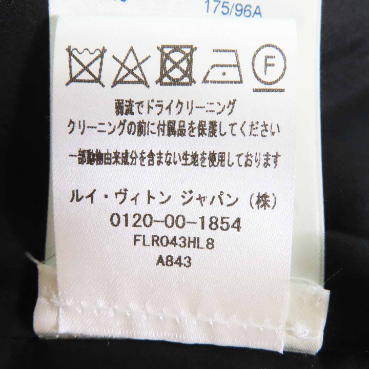 Excellent LOUIS VUITTON one piece Short Sleeve with LV Buttons Black White wool