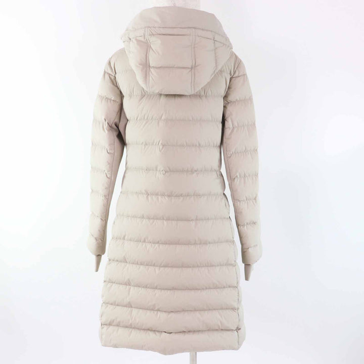 Excellent BURBERRY LONDON down coat Rubber logo patch, hooded, long Women M