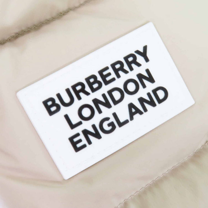 Excellent BURBERRY LONDON down coat Rubber logo patch, hooded, long Women M