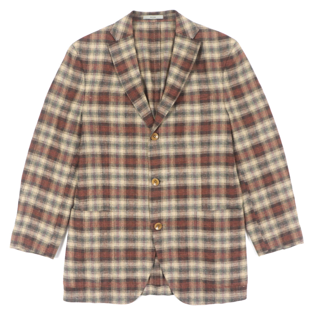 Excellent BOGLIOLI tailored jacket DOVER Check Pattern Single Jacket mens 50