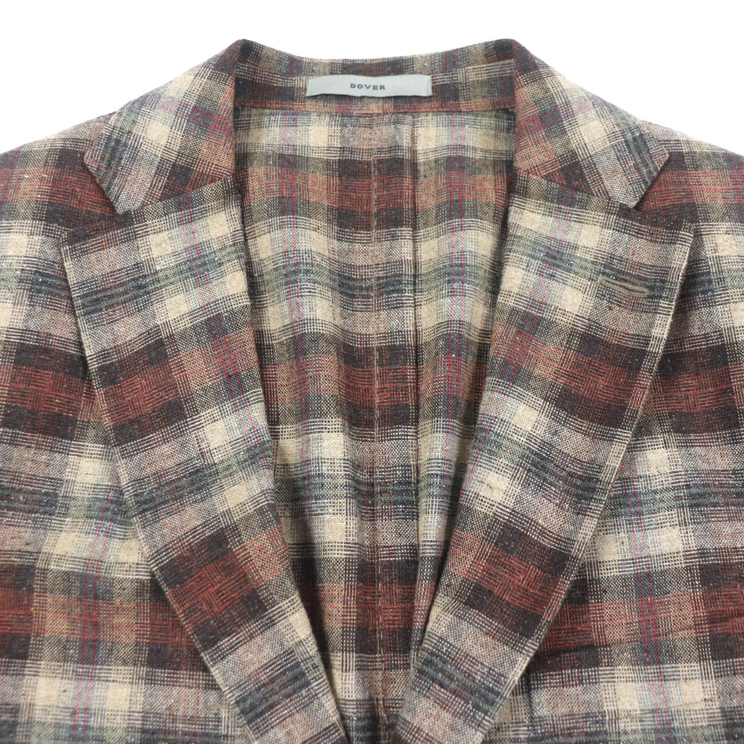 Excellent BOGLIOLI tailored jacket DOVER Check Pattern Single Jacket mens 50