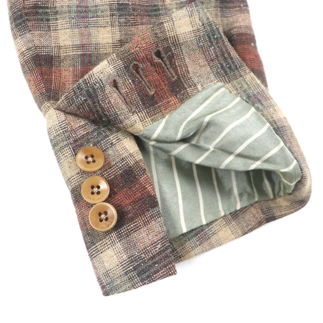 Excellent BOGLIOLI tailored jacket DOVER Check Pattern Single Jacket mens 50