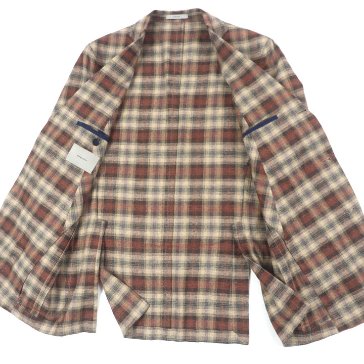 Excellent BOGLIOLI tailored jacket DOVER Check Pattern Single Jacket mens 50